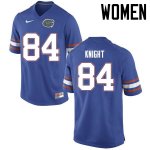 Women's Florida Gators #84 Camrin Knight NCAA Nike Blue Authentic Stitched College Football Jersey QLZ5262YM